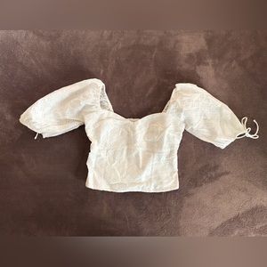 Abercrombie & Fitch Puff Sleeve Corset Shirt